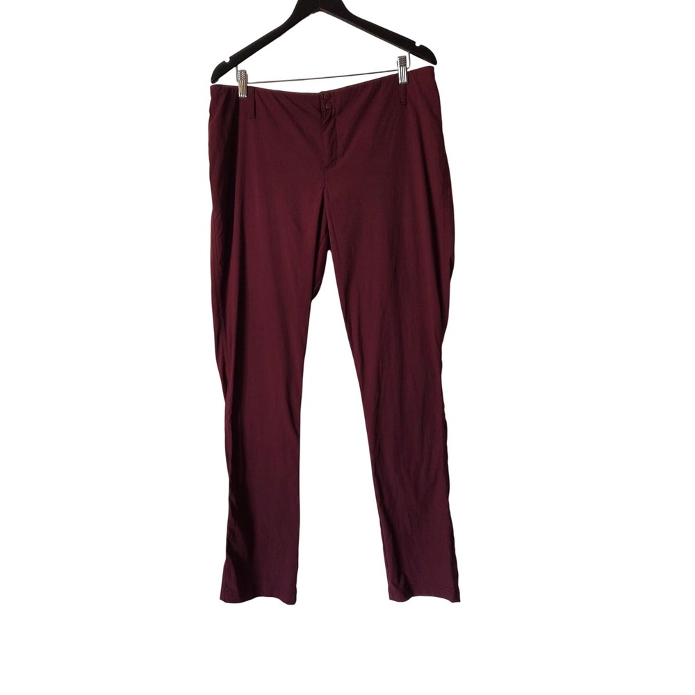 Merrell Women's Hiking Pants Sz 16 Burgundy Stretch Nylon Straight Leg Gorpcore